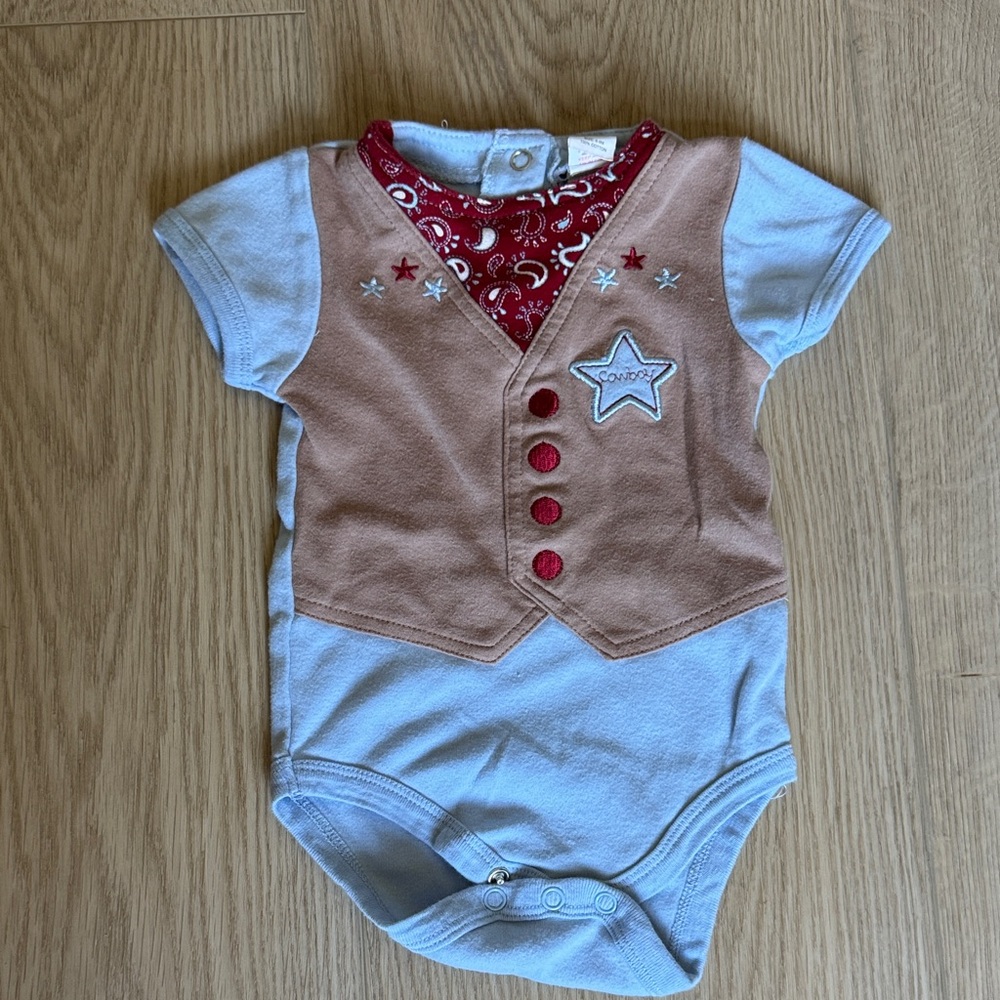 Cowboy Themed Baby Onesie